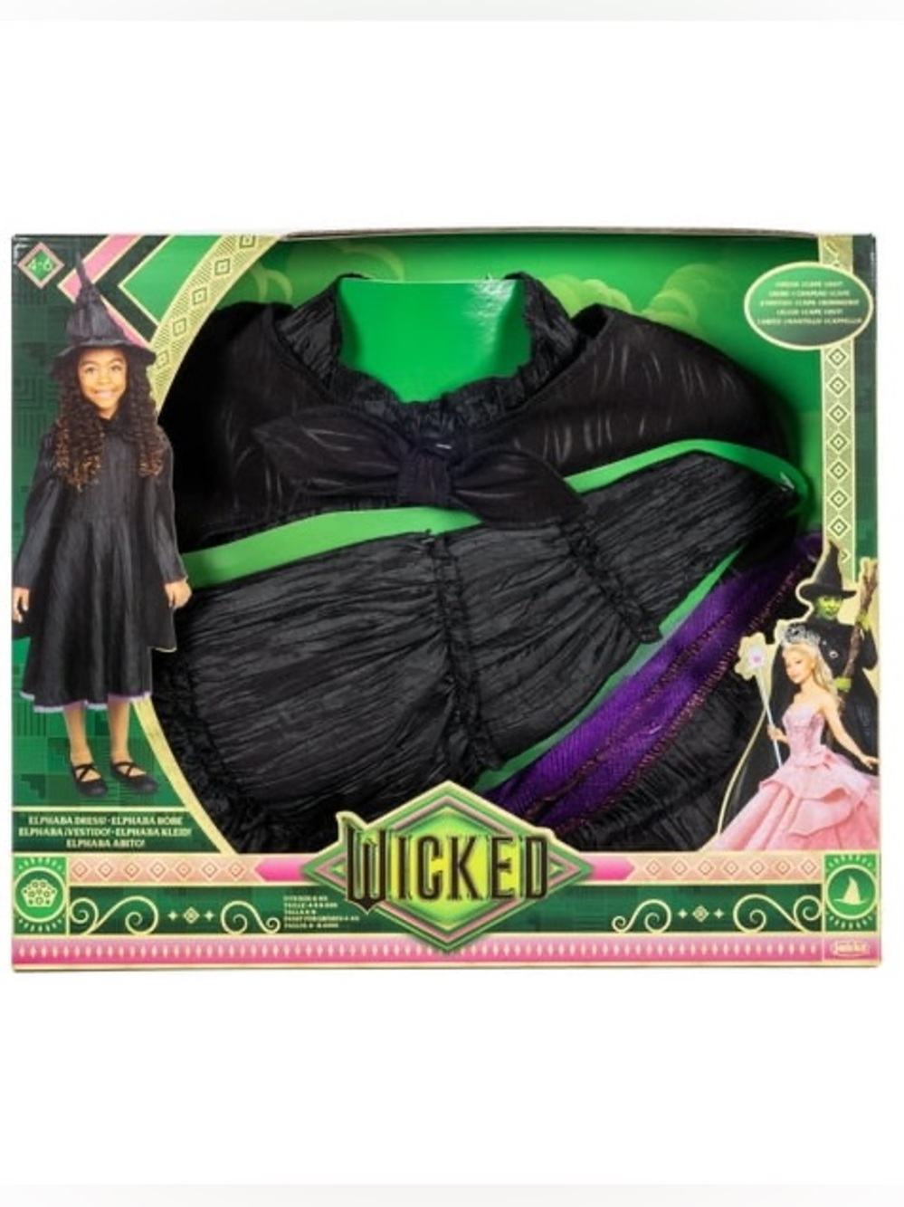 Wicked Elphaba Black Dress & Accessories Dress up Set